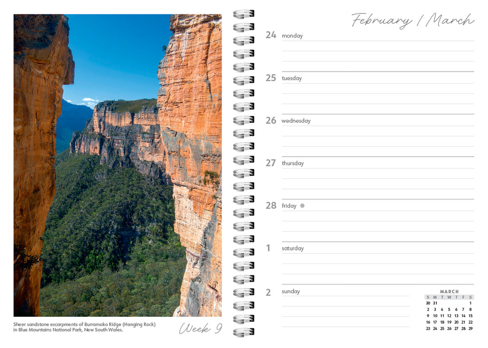 2025 Wild Places of Australia Diary by  Steven Nowakowski Publishing from Calendar Club