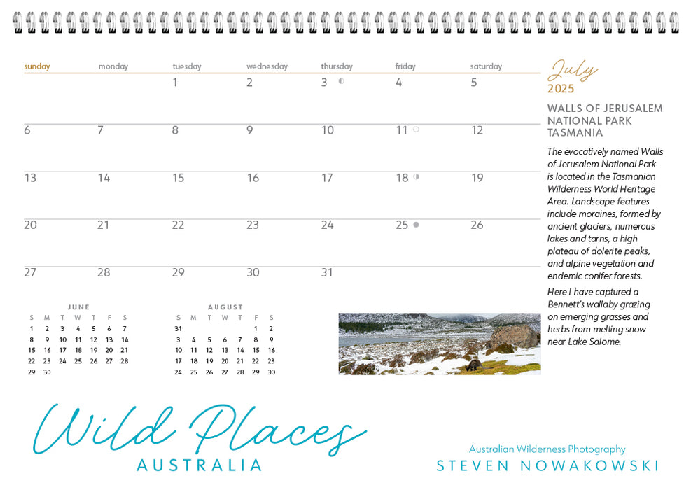 2025 Wild Places of Australia Desk Easel Calendar by  Steven Nowakowski Publishing from Calendar Club