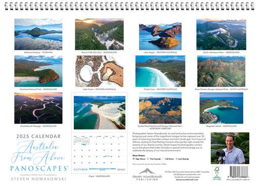 2025 Australia from Above Panoscapes Wall Calendar by  steven Nowakowski Publishing from Calendar Club