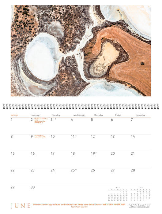 2025 Australia from Above Panoscapes Wall Calendar