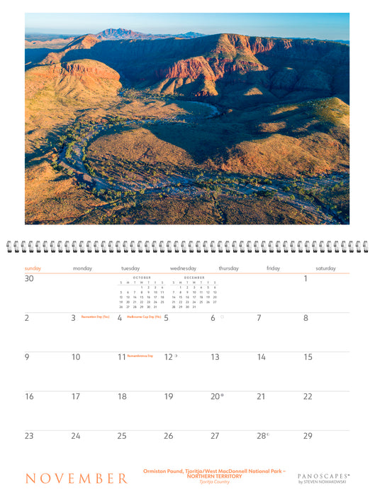 2025 Australia from Above Panoscapes Wall Calendar by  steven Nowakowski Publishing from Calendar Club