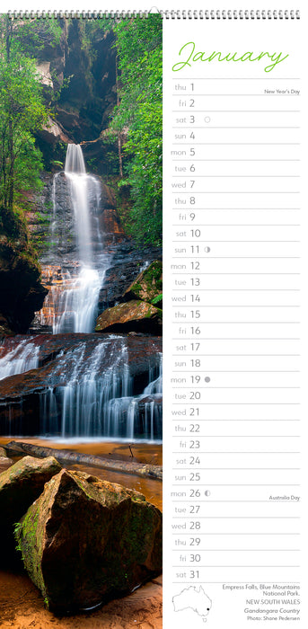 Wild Places of Australia 2026 Slimline Wall Calendar