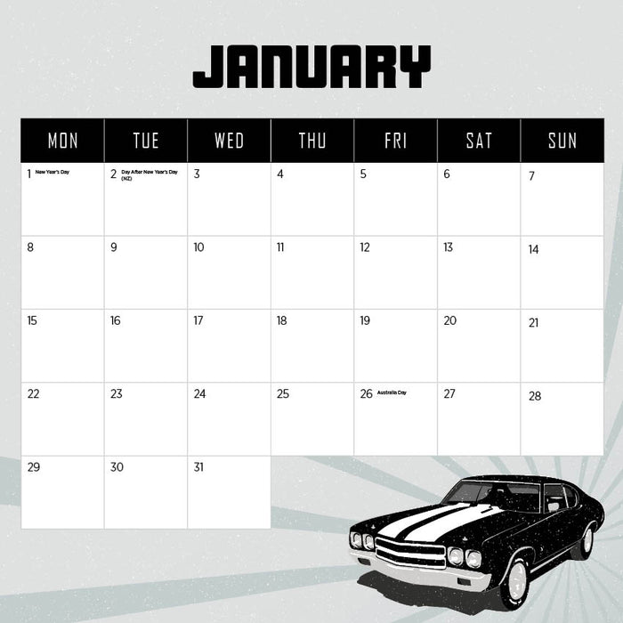 2024 Australian Muscle Cars Wall Calendar