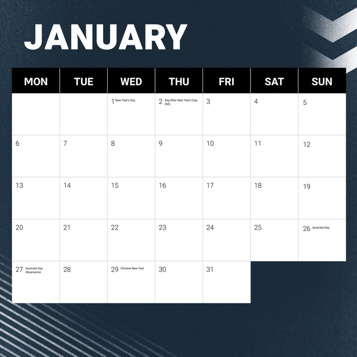 2025 NRL Penrith Panthers Wall Calendar