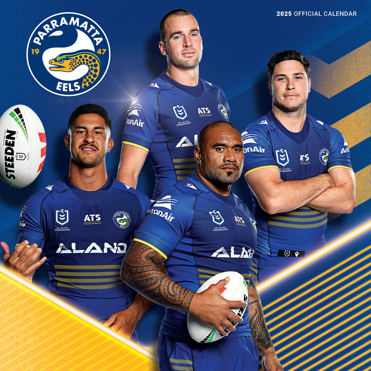 Calendar Club 2025 NRL Parramatta Eels Wall Calendar