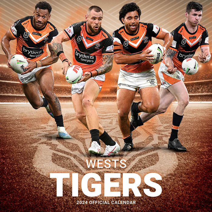 2024 NRL Wests Tigers Wall Calendar