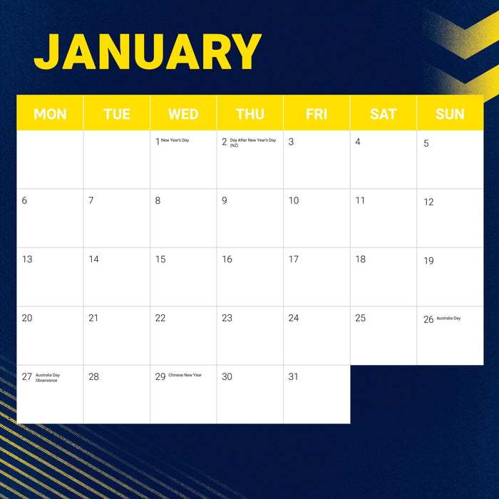 2025 NRL North Queensland Cowboys Wall Calendar