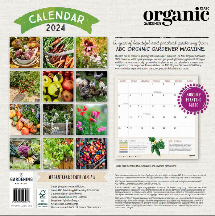 2024 ABC Organic Gardener Wall Calendar — Calendar Club