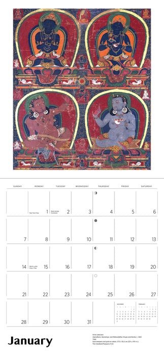 2024 Enlightenment: Buddhist Paintings Wall Calendar