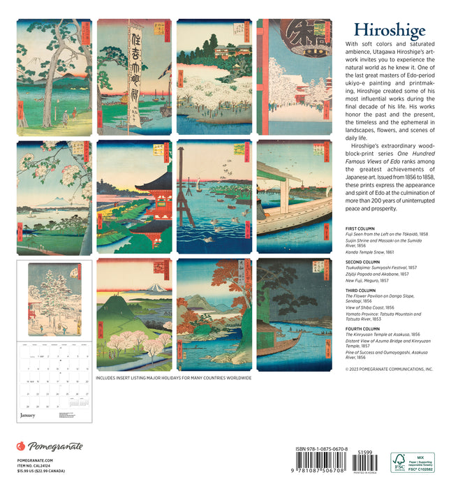 2024 Hiroshige Wall Calendar (Online Exclusive)