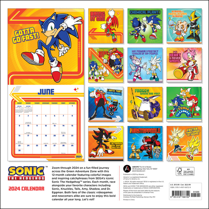2024 Sonic the Hedgehog Wall Calendar — Calendar Club