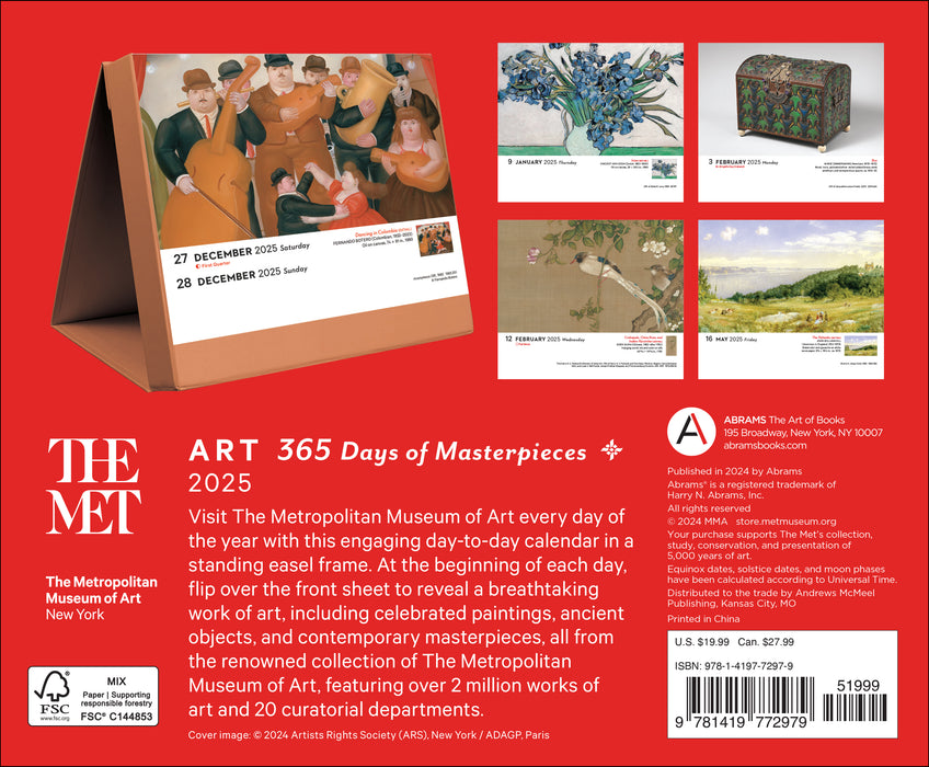 2025 Art: 365 Days of Masterpieces Page-A-Day Calendar