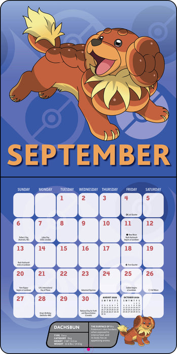 Pokemon 2026 Mini Wall Calendar