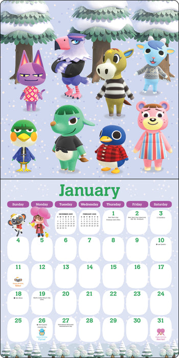 Animal Crossing New Horizons 2026 Square Wall Calendar
