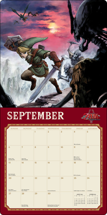 Legend of Zelda 2026 Square Wall Calendar