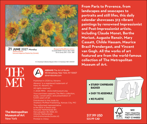 Impressionism & Post Impressionism 2027 Page-A-Day Calendar