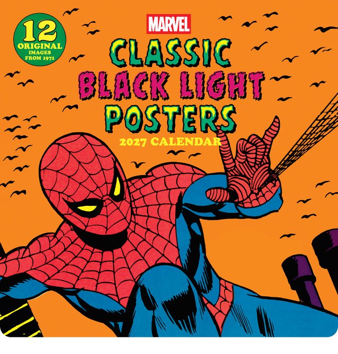 Marvel Classic Black Light Poster 2027 Large Wall Calendar