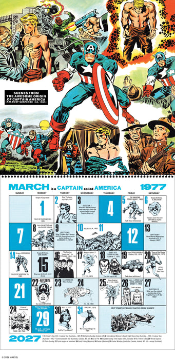 Mighty Marvel 2027 Square Wall Calendar