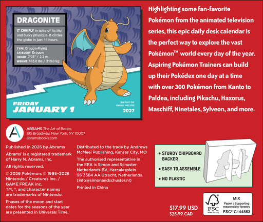 Pokemon 2027 Page-A-Day Calendar