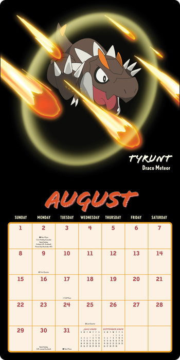 Pokemon Moves 2027 Square Wall Calendar