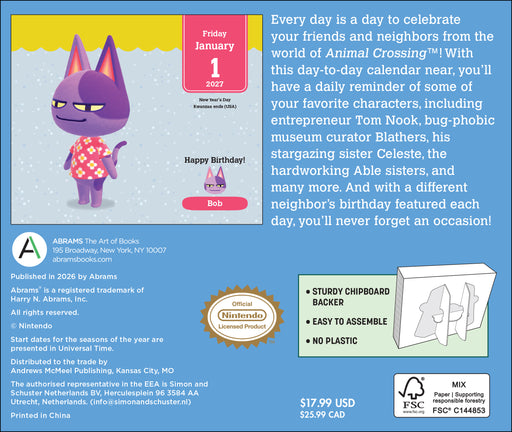 Animal Crossing 2027 Page-A-Day Calendar