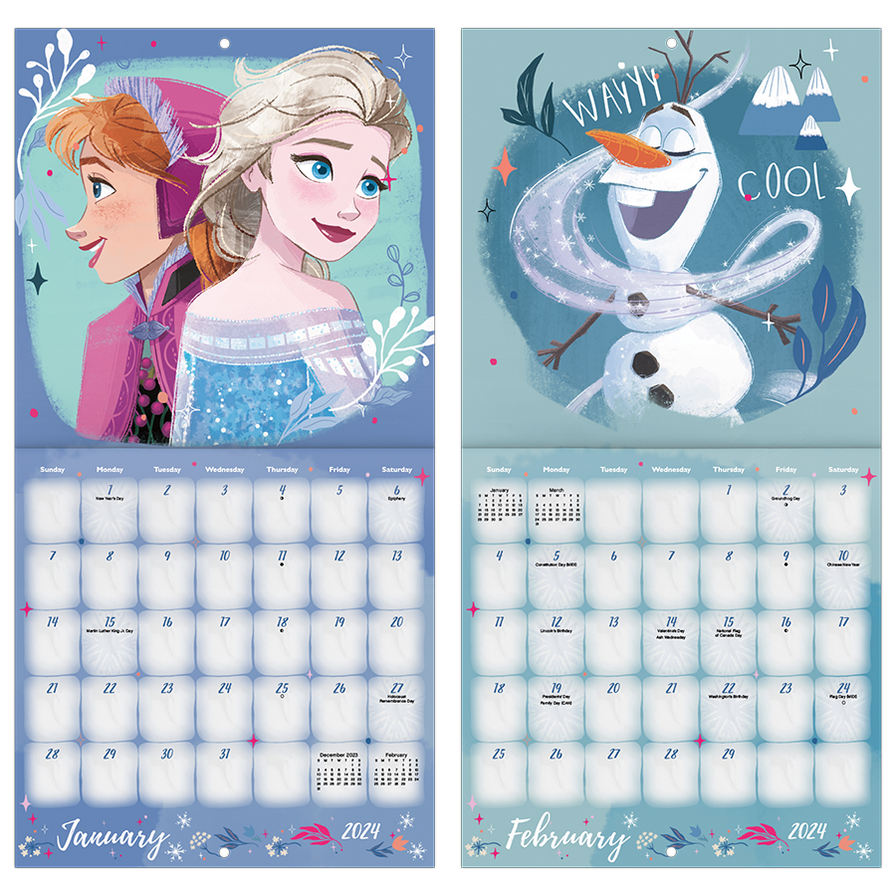 2024 Frozen Mini Wall Calendar — Calendar Club