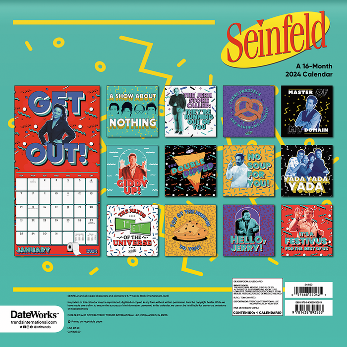 2024 Seinfeld Wall Calendar