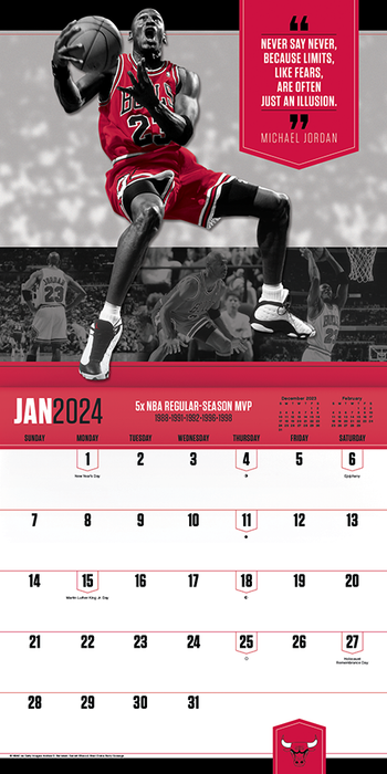 2024 Michael Jordan Official Wall Calendar