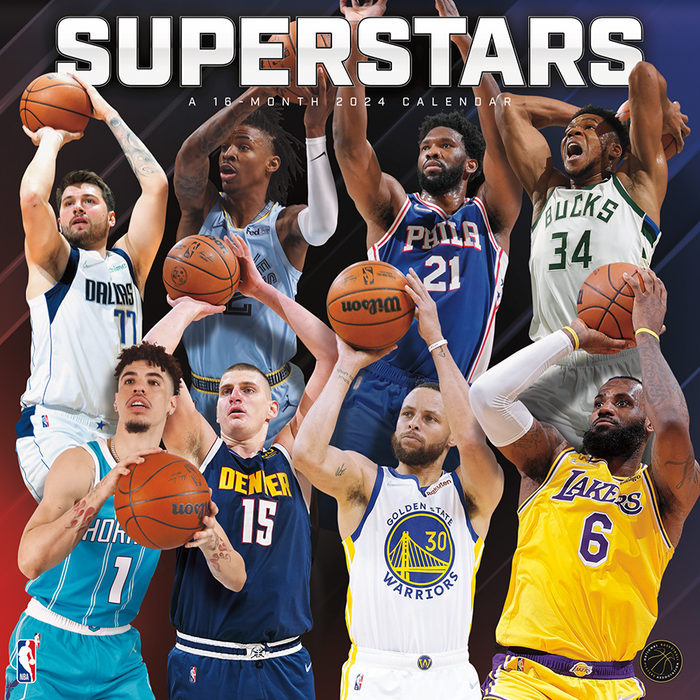 2024 NBA Basketball Superstars Wall Calendar