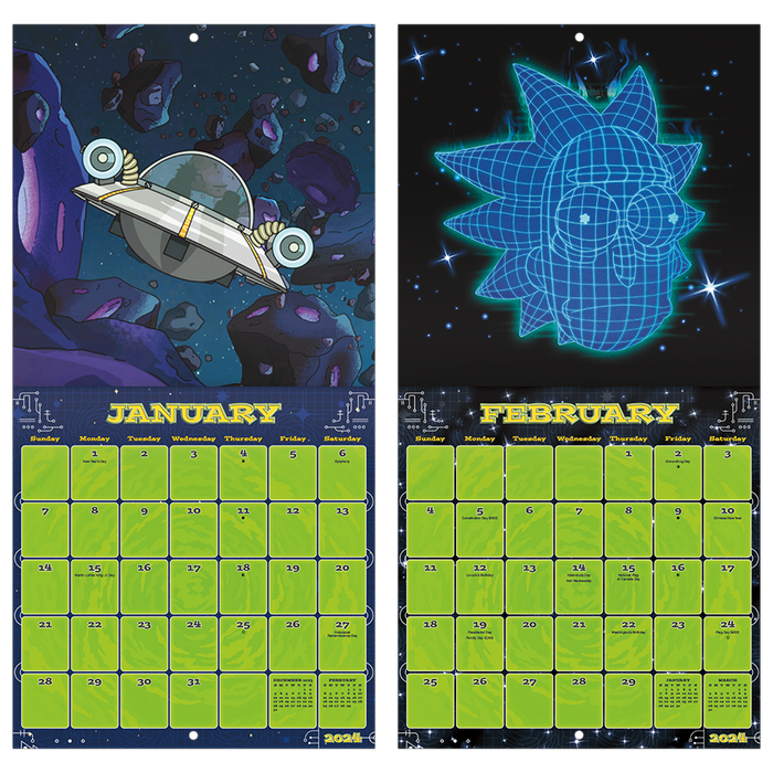 2024 Rick and Morty Mini Wall Calendar