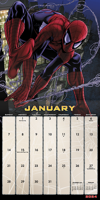 2024 Spider-Man Mini Wall Calendar