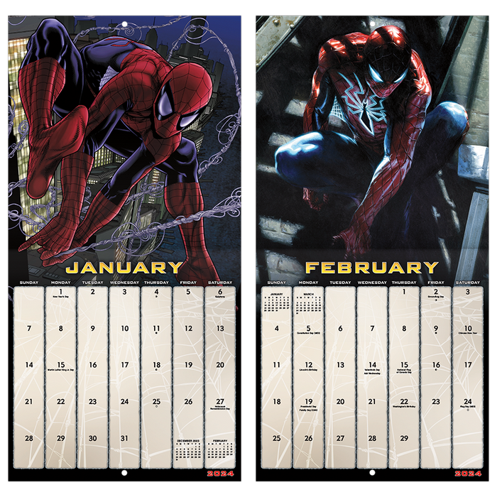 2024 SpiderMan Mini Wall Calendar — Calendar Club