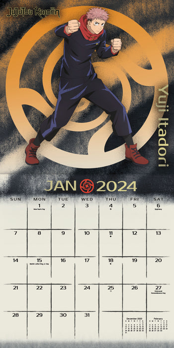 2024 Jujutsu Kaisen Wall Calendar