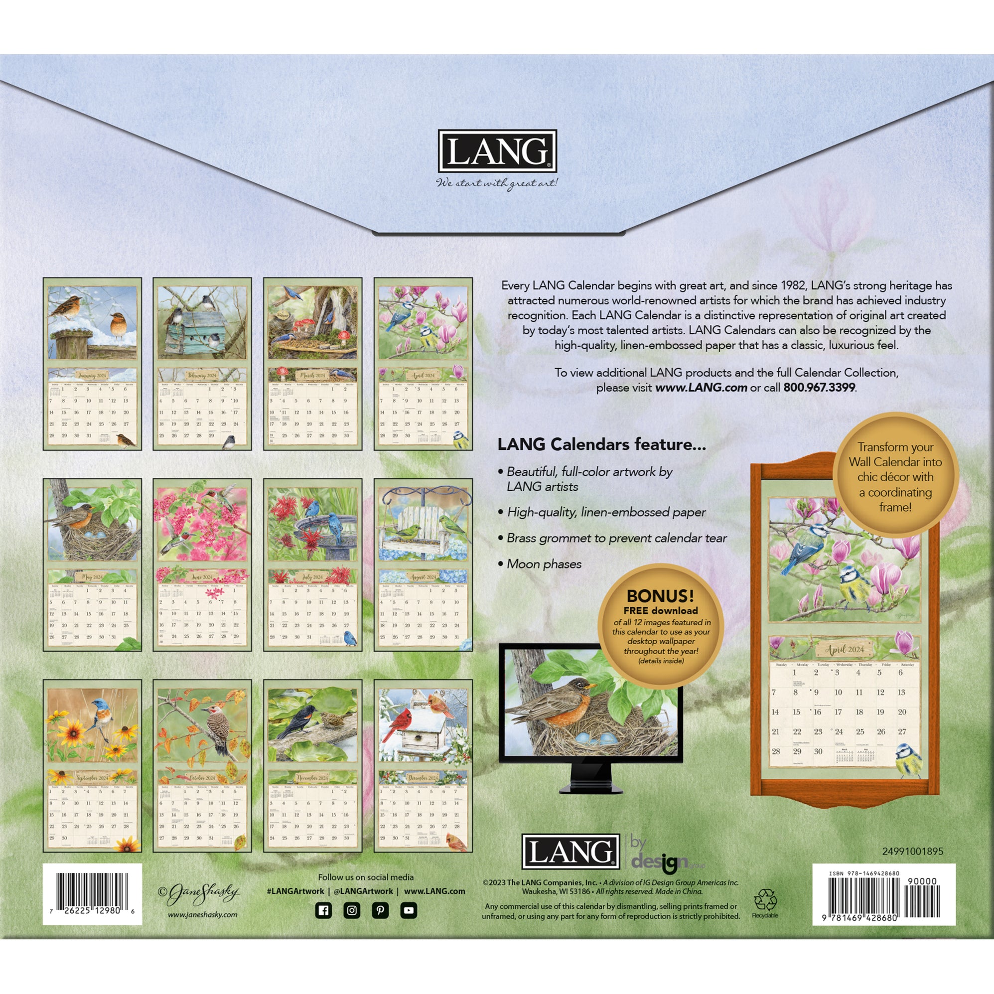 2024 Birds In The Garden Wall Calendar — Calendar Club