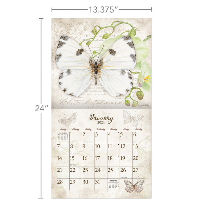2024 Butterflies Wall Calendar