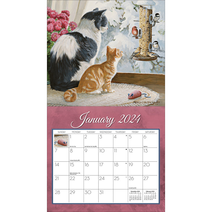 2024 Love Of Cats Wall Calendar