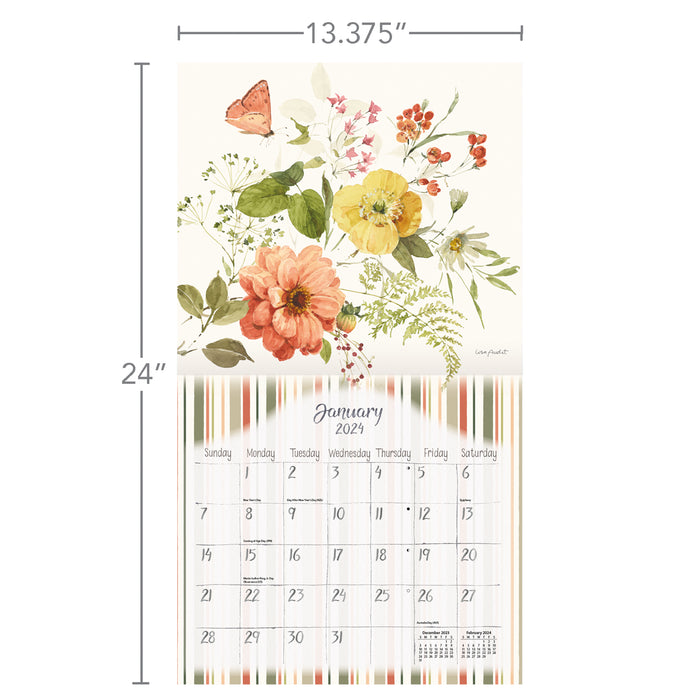 2024 Watercolor Seasons Wall Calendar