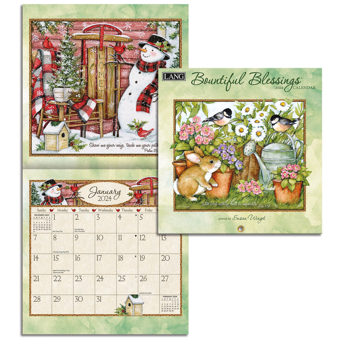 2024 Bountiful Blessings Mini Wall Calendar