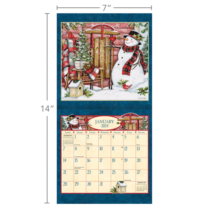 2024 Heart & Home Mini Wall Calendar