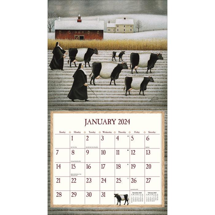 2024 Cows Cows Cows Wall Calendar