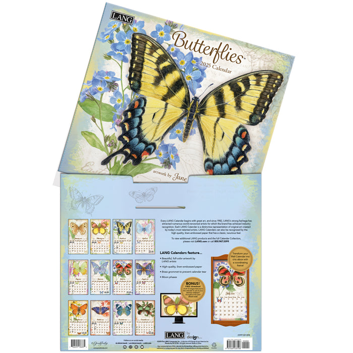 2025 Butterflies Large Wall Calendar