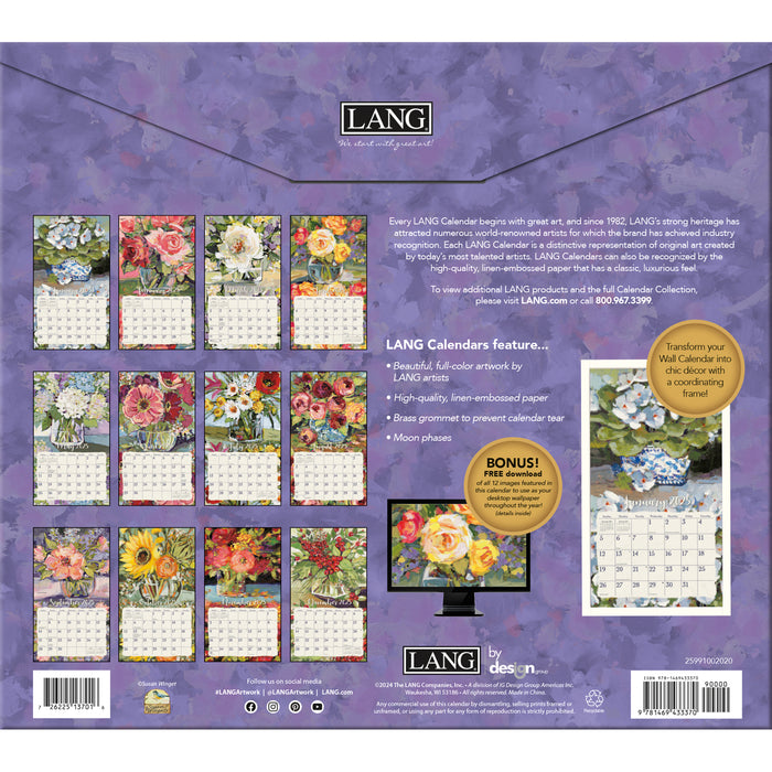 2025 Gallery Florals Large Wall Calendar