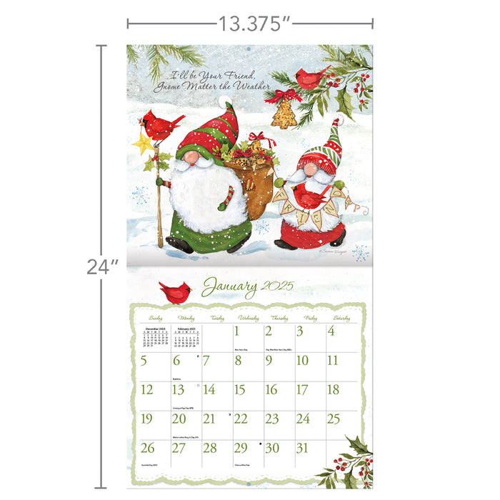 2025 Gnome Sweet Gnome Large Wall Calendar