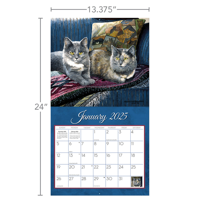 2025 Love Of Cats Large Wall Calendar