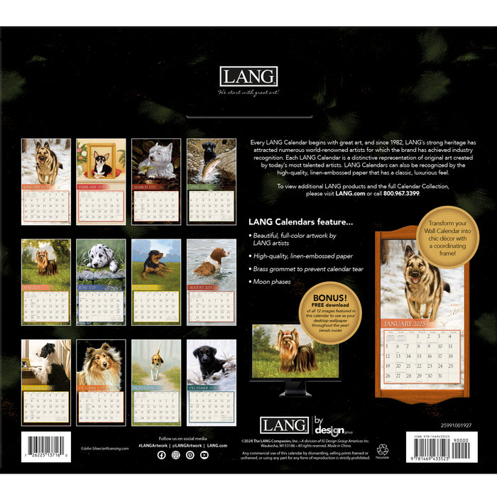 2025 Love Of Dogs Large Wall Calendar