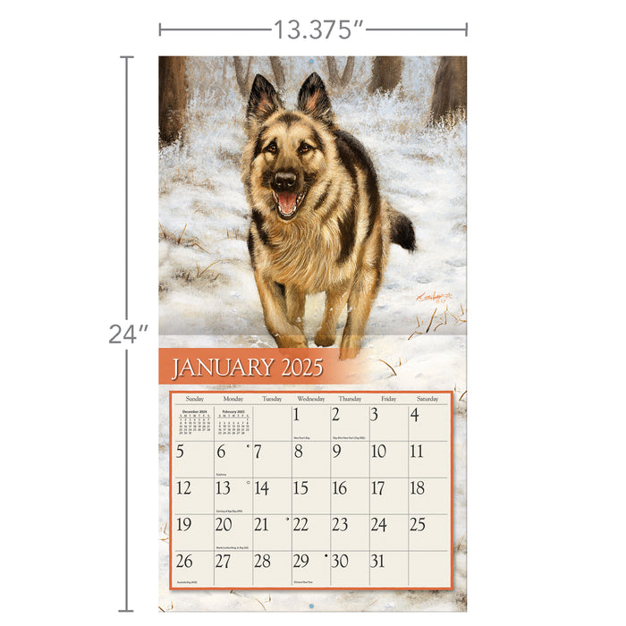 2025 Love Of Dogs Large Wall Calendar