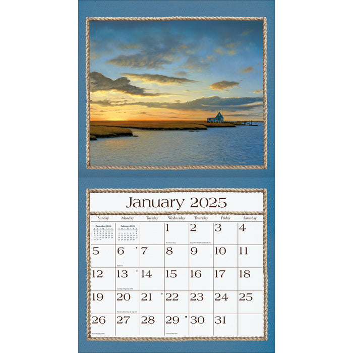 2025 Seaside Large Wall Calendar