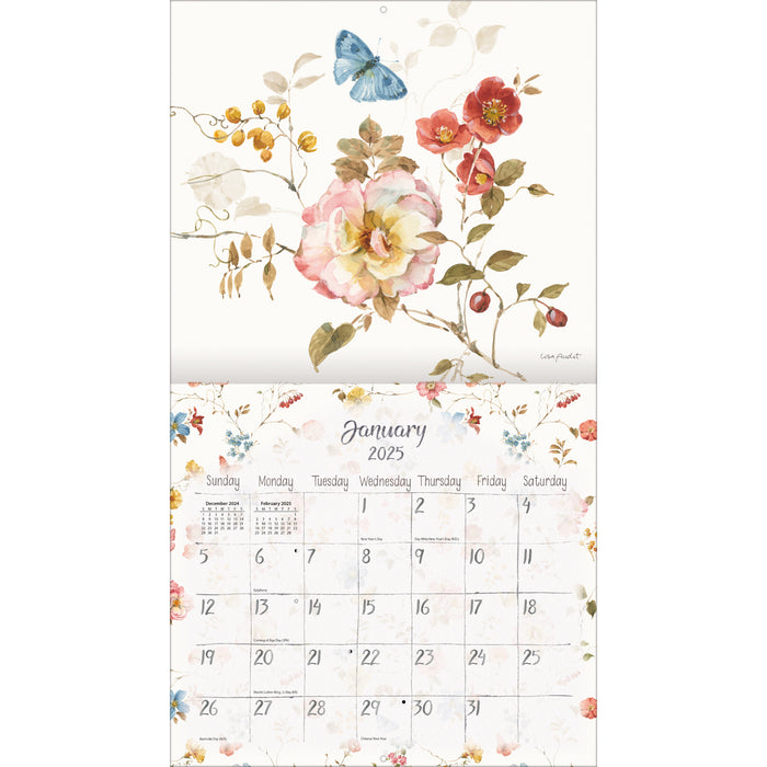 2025 Watercolor Seasons Large Wall Calendar