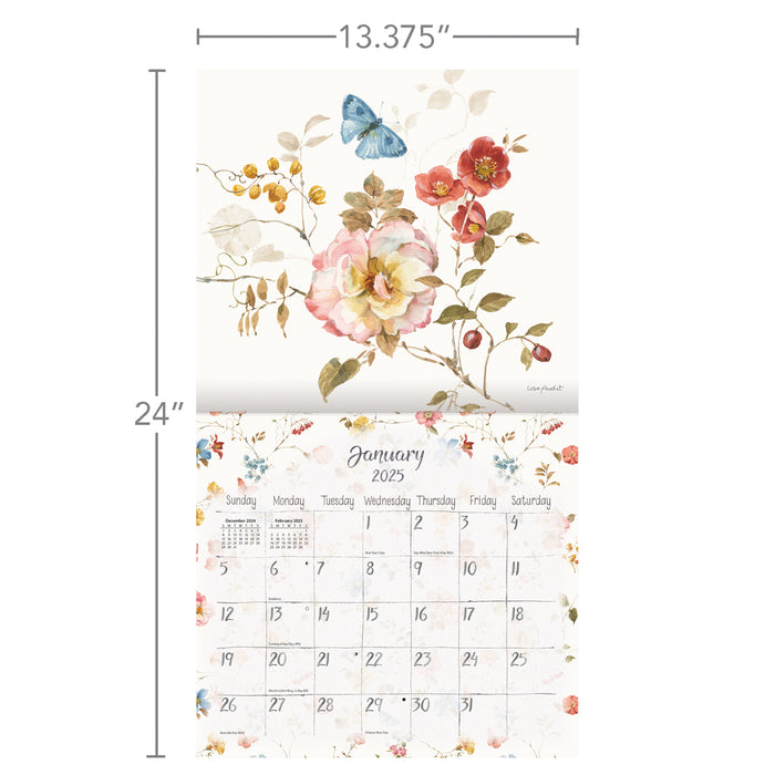 2025 Watercolor Seasons Large Wall Calendar