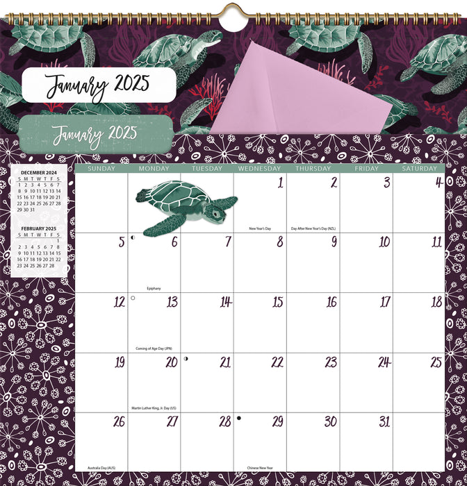 2025 Flora & Fauna Wall Calendar by  Wells St By Lang from Calendar Club